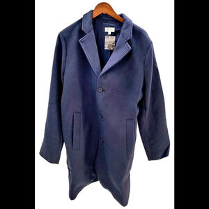 Candace Cameron Bure Men's Button-Front Peacoat Midnight Blue - Regular